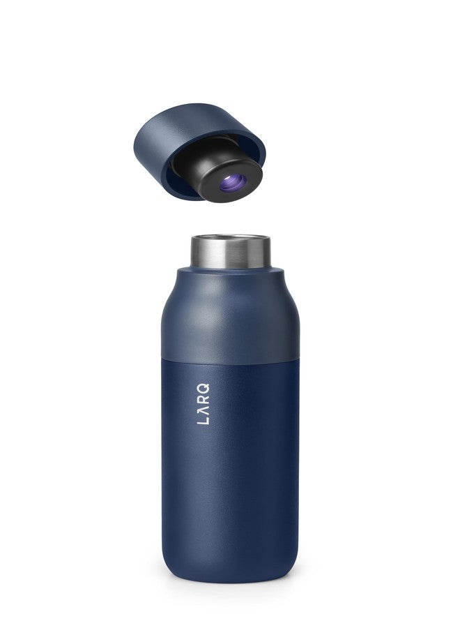 LARQ Bottle Purevis 17 Oz - Self-Cleaning And Insulated Stainless Steel Water Bottle With UV Water Purifier And Award-Winning Design | Reusable & Travel Friendly, 1-Year Warranty, Monaco Blue, 500 Ml - Image 3