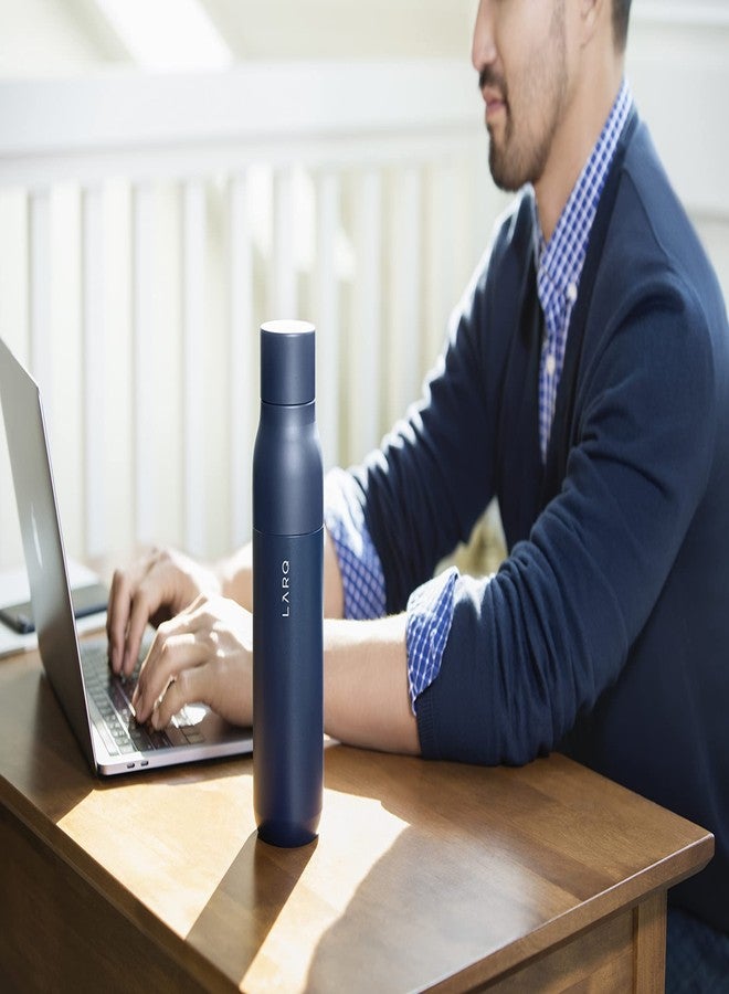 LARQ Bottle Purevis 17 Oz - Self-Cleaning And Insulated Stainless Steel Water Bottle With UV Water Purifier And Award-Winning Design | Reusable & Travel Friendly, 1-Year Warranty, Monaco Blue, 500 Ml - Image 5