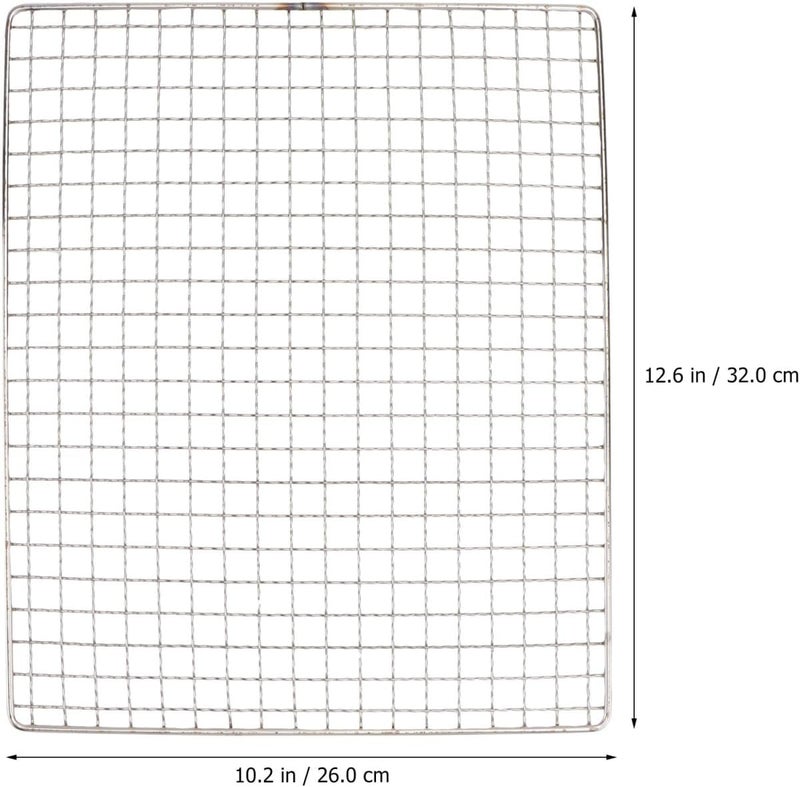 HEMOTON Bbq Grill Mesh Wire Rack 12.6X10.2 Inch Square Grill Rack Replacement for Gas Charcoal Pellet Smokers Outdoor Barbecue Accessories Assorted trendy color picks - Image 2