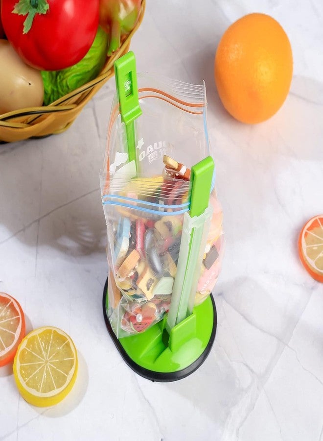 MATSON Baggy Rack Freezer Bag Holder Stand Adjustable Food Storage Holders ABS Food Prep Bag Zip Lock Bag Holder Stand for Food Meal Prep Bag Kitchen Gadget Food Drying Bag Hand holder (4PCS) - Image 5