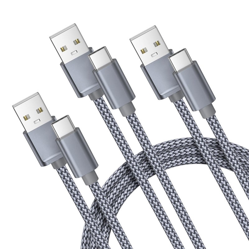 Basesailor for iPhone 17 16 Pro Max Charger Cord,USB to USB C Cable,Type C Charging Power Cord for Apple 17e 15 iPad 10 Air 4 5,Samsung Galaxy S26 S25 S24 S23,Grey,3Pack 3.3/6.6/10FT(1/2/3M) - Image 1