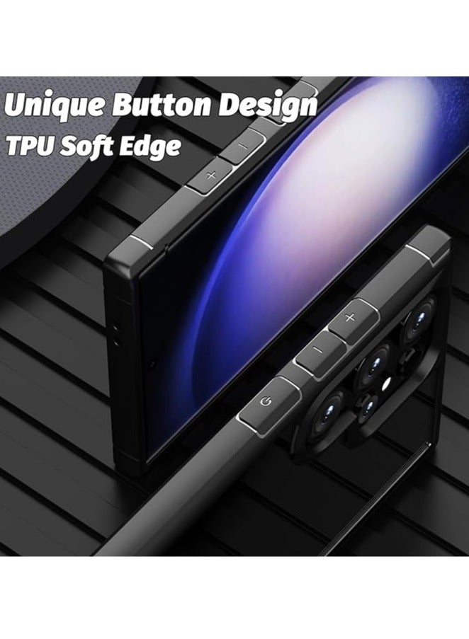 عام لحافظة هاتف Samsung Galaxy S24 Ultra/S24 Plus/S24، تصميم يجمع بين حافة TPU ناعمة وظهر شفاف من PC مع حامي لعدسة الكاميرا. - Image 5