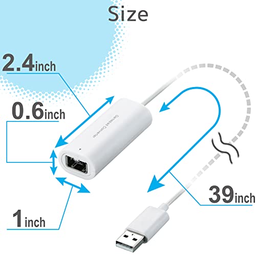ELECOM Gamepad Converter for Wii Controllers, Support Wii Game Classic Controller and Classic Controller Pro, Only Compatible with Windows PC 39 inch Cable Length (JC-W01UWH) - Image 5