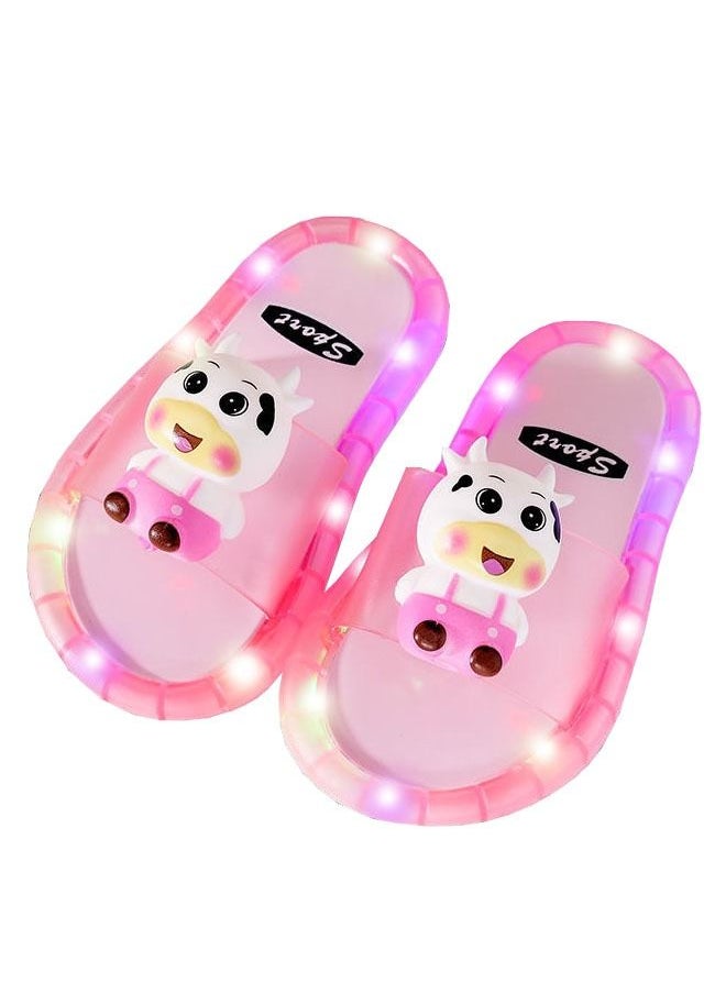 ZCM-HAPPY Flashing Kids Slippers Home And Non-Slip Summer Sandals With cute Animal Figuers  - Image 1