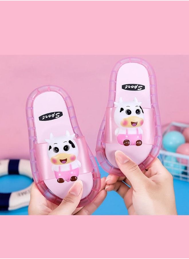ZCM-HAPPY Flashing Kids Slippers Home And Non-Slip Summer Sandals With cute Animal Figuers  - Image 2