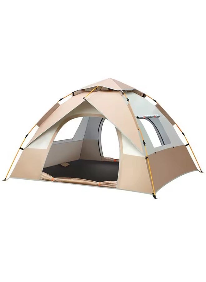 Arabest 2-3 Person Camping Tent Portable Waterproof Automatic Simple Tent, Automatic Camping Tent With Detachable External Sunshade, Outdoor Camping Beach Travel Picnic, Waterproof and Windproof Family Tent  - Image 1