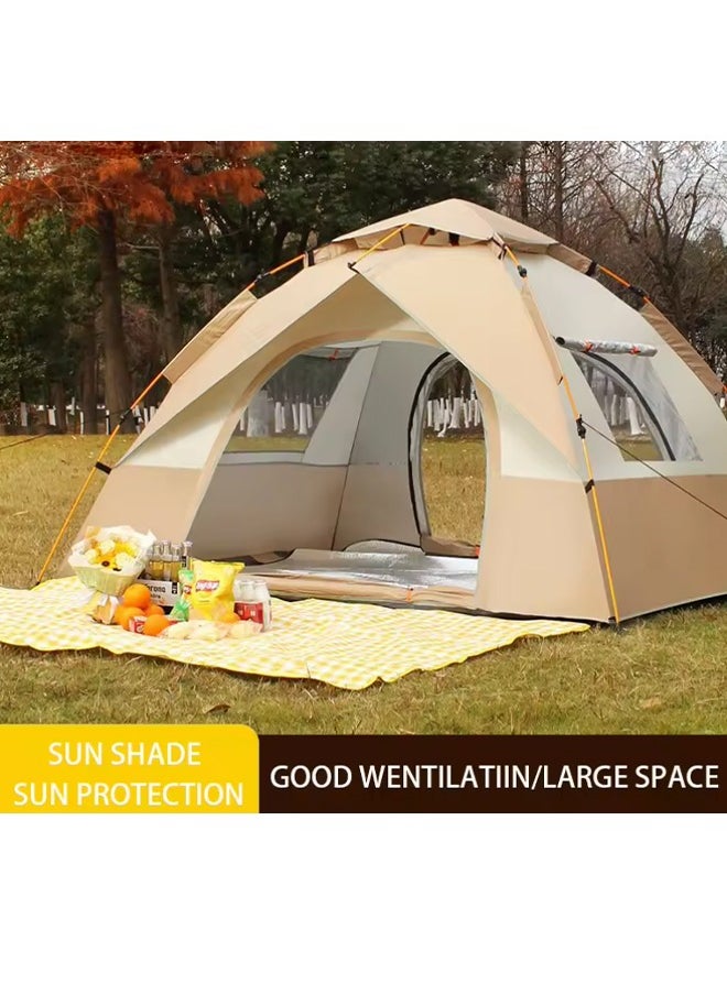 Arabest 2-3 Person Camping Tent Portable Waterproof Automatic Simple Tent, Automatic Camping Tent With Detachable External Sunshade, Outdoor Camping Beach Travel Picnic, Waterproof and Windproof Family Tent  - Image 3