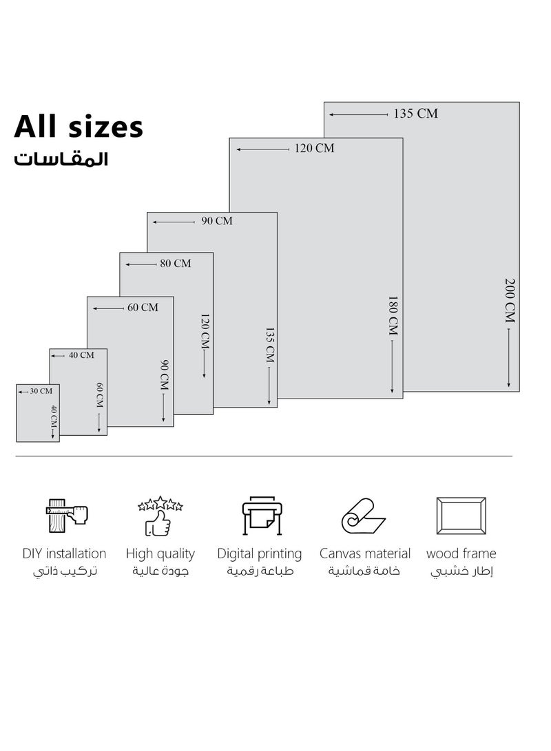 مودكلاس لوحة جدارية كانفس بتصميم طبيعة رسم - Image 3