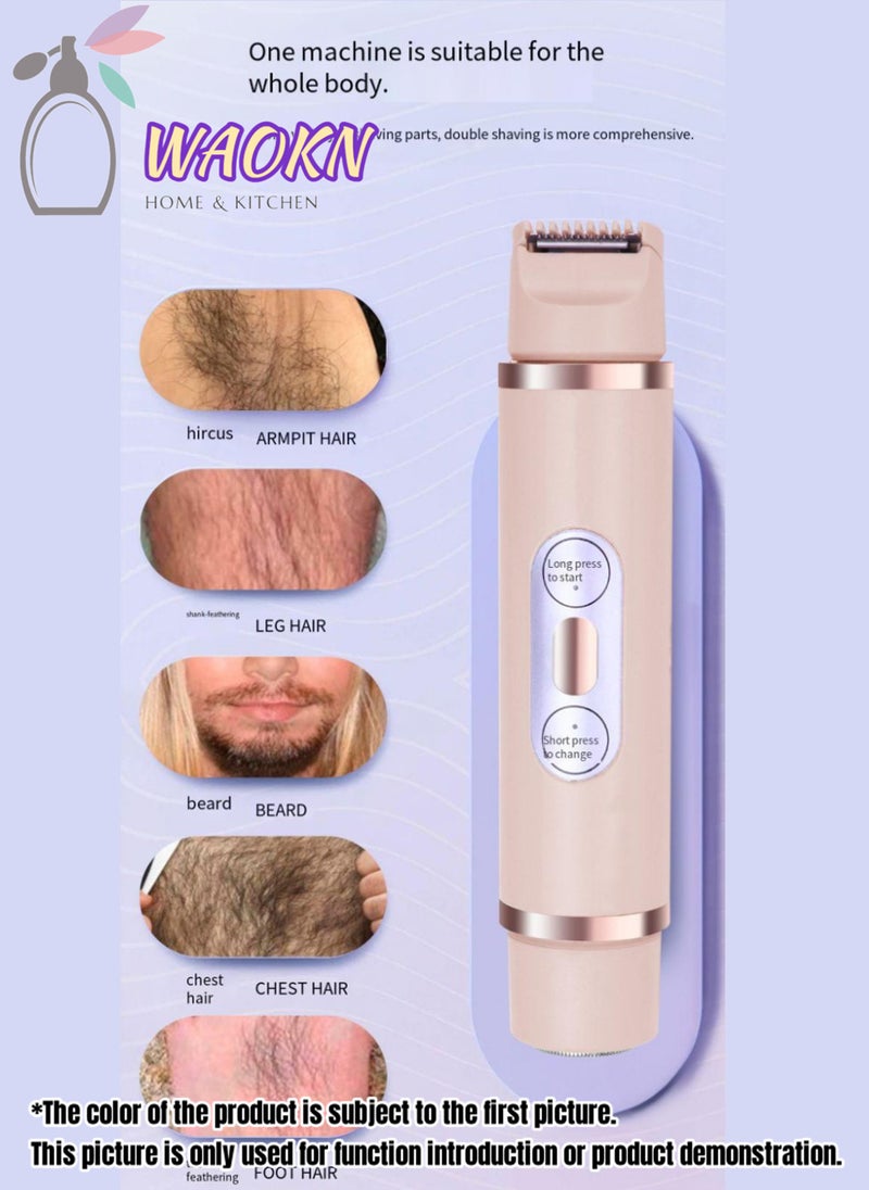 WAOKN Double-head Shaver Head For Body And Intimate Hair Washable Epilator Portable Hair Trimmer Rechargeable Via USB  - Image 3