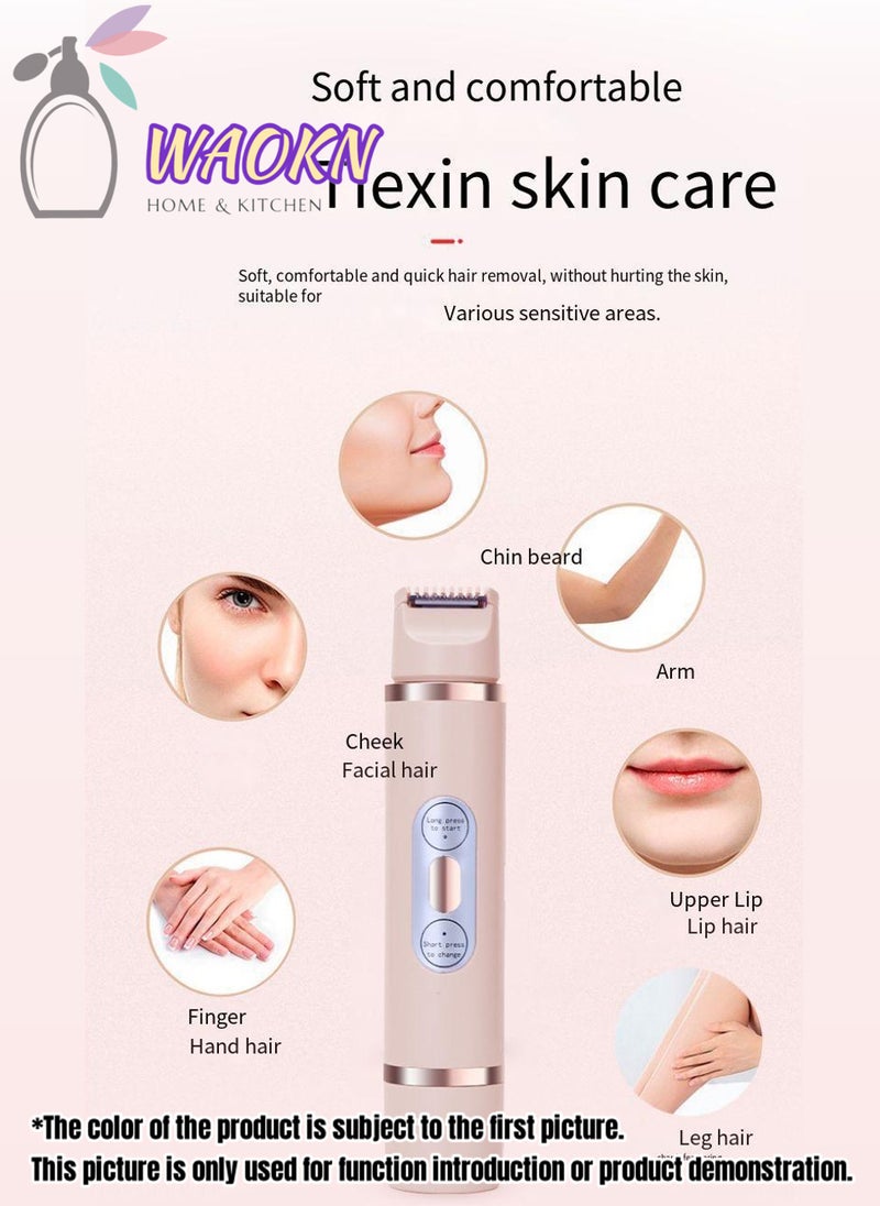 WAOKN Double-head Shaver Head For Body And Intimate Hair Washable Epilator Portable Hair Trimmer Rechargeable Via USB  - Image 2