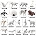 SCAHOW 18pcs Arctic Animal Figures Realistic Arctic Animals Toy Figurines Set with Arctic Fox Wolf Polar Bear Reindeer Figures for Kids Miniature Toys Cake Topper Birthday Gift - Image 4