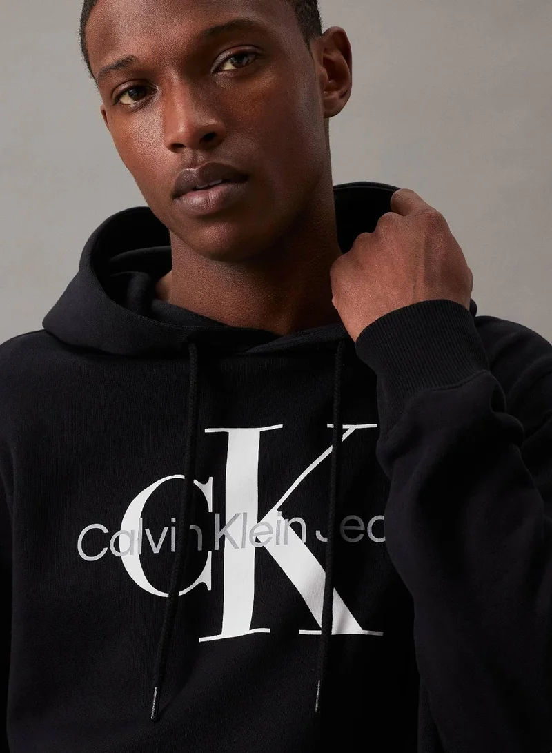 Calvin Klein Jeans Ck Black Monogram Hoodie for Men | Best Price UAE
