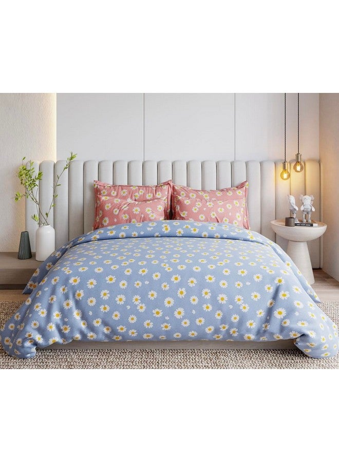 Subtlespreads B0DH2MN64S (Blue Sunflower, Double Fitted Bedsheet) - Image 1