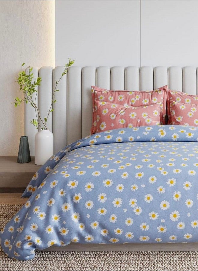 Subtlespreads B0DH2MN64S (Blue Sunflower, Double Fitted Bedsheet) - Image 2