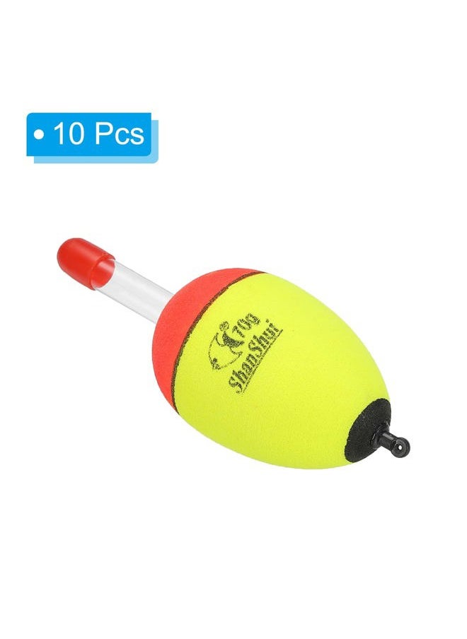 PATIKIL 2.5oz Fishing Bobbers, 10 Pack EVA Fishing Float for Saltwater Freshwater Fishing, Yellow  - Image 3
