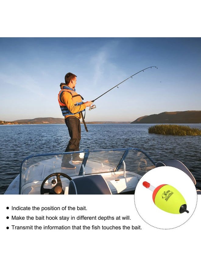 PATIKIL 2.5oz Fishing Bobbers, 10 Pack EVA Fishing Float for Saltwater Freshwater Fishing, Yellow  - Image 5