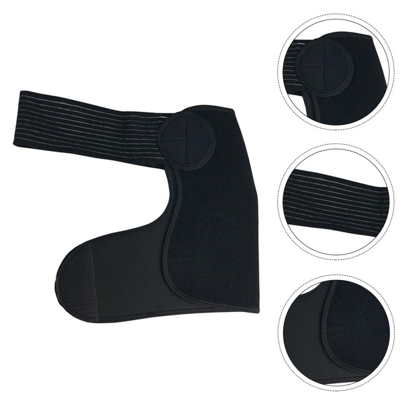 Adjustable Shoulder Support Strap Compression Sleeve For Injury Stabilization Black - Image 5