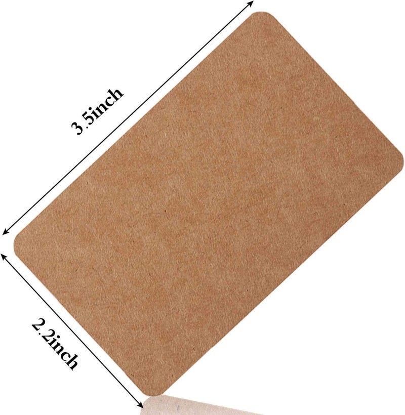 Primbeeks 228pcs Premium Blank Business Cards, 6 Colors 3.5" x 2.2" Small Kraft Cardstock Cards, Small Note Plain Business Message Card Kraft Note Paper Tags - Image 2