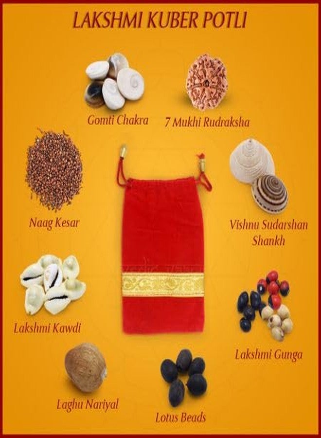 UROOH Divya Spiritual Lakshmi Kuber Potli for Wealth and Prosperity Multicolor - Image 1