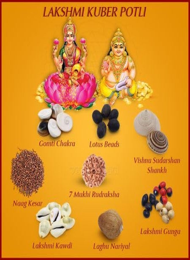 UROOH Divya Spiritual Lakshmi Kuber Potli for Wealth and Prosperity Multicolor - Image 2