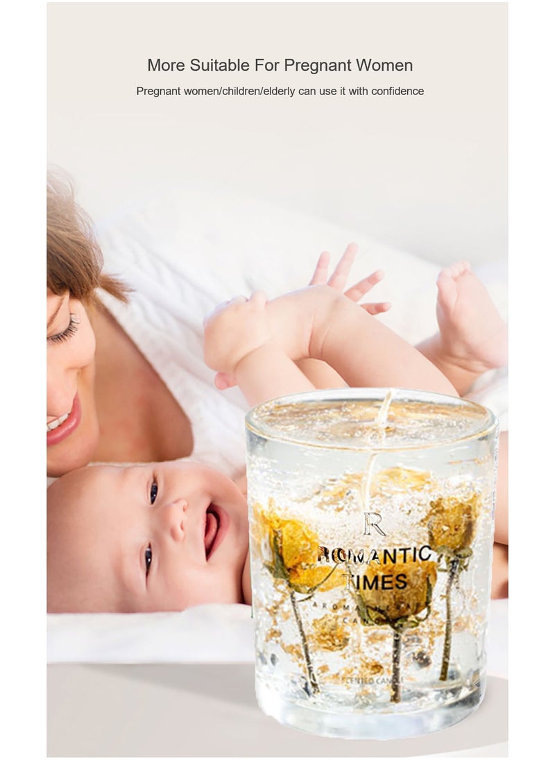 ROMANTIC TIMES Real Flower Jelly Scented Candle  - Image 5