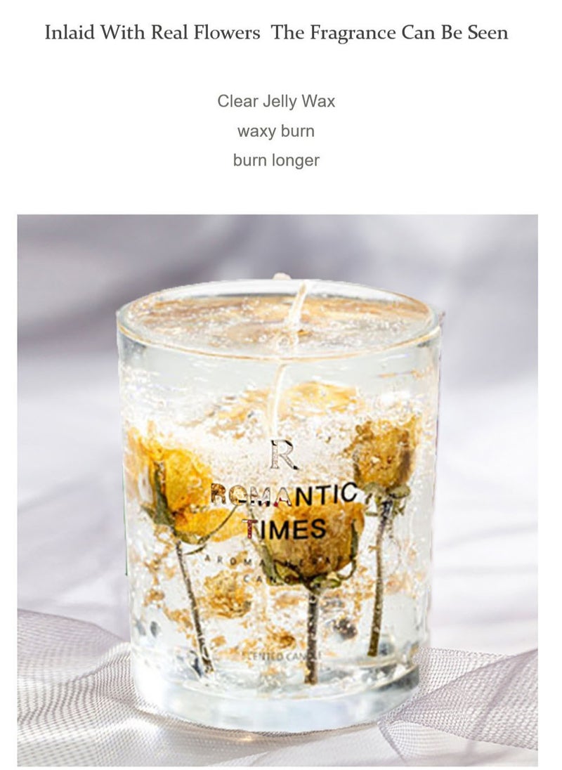 ROMANTIC TIMES Real Flower Jelly Scented Candle  - Image 2