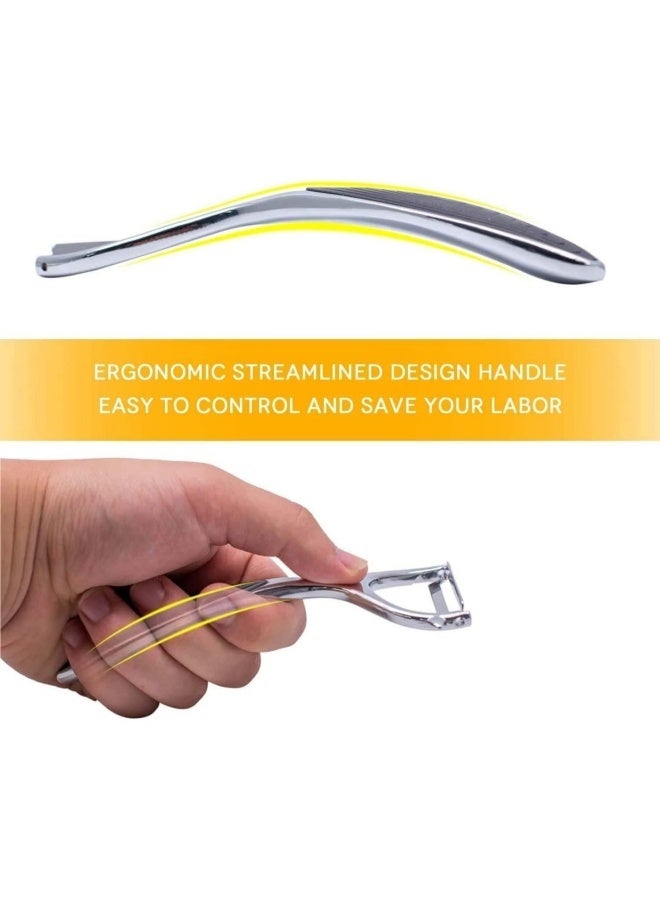 XYXS Rotary Peeler – Stainless Steel Kitchen Knife-Style Vegetable & Fruit Peeler with Anti-Slip Handle for Potatoes, Apples, Carrots & More.Multi-functional Stainless Steel Peeler Fruit Peeling Tool Kitchen Fruit Knife Home Use Vegetable Peeler - Image 4