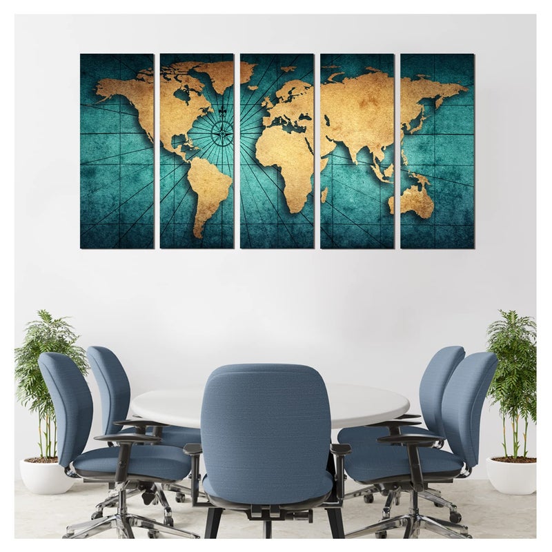 PAPER PLANE DESIGN Soothing Wall Decor - Large Abstract Landscape Painting on Canvas for Living Room, Bedroom, and Office Walls - 27 x 50 Inches (D) - Image 4