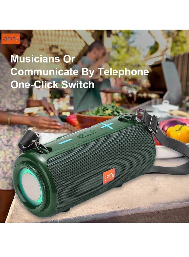 iBRIT SoundBox Bluetooth Speaker with 10 Meter Working Distance, iBRIT IBSBSPKBLU - Army Green - Image 3