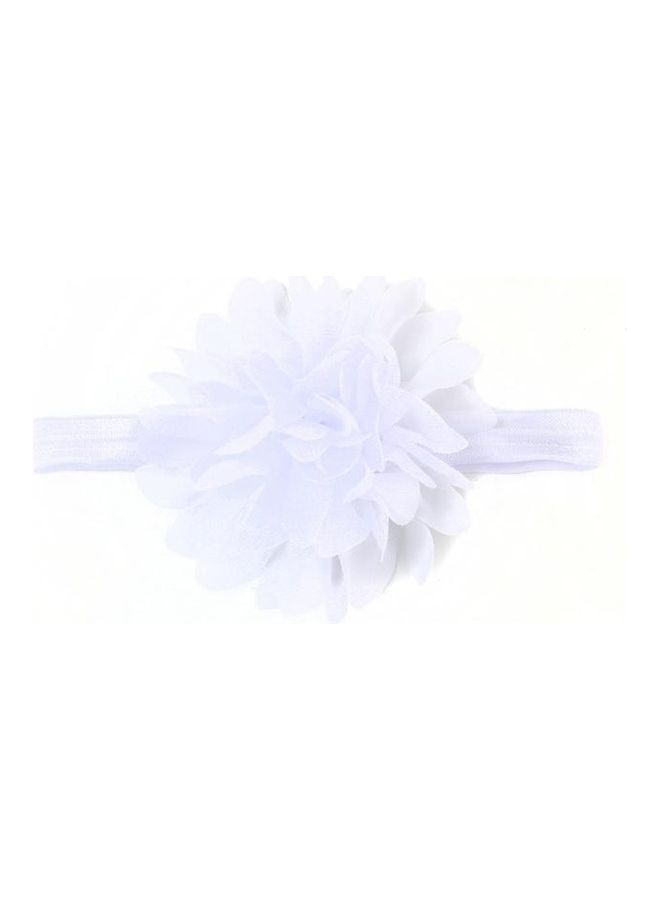 NIBEMINENT Baby Girl Elastic Hairband Children Hair Wear Flower Headband White - Image 1