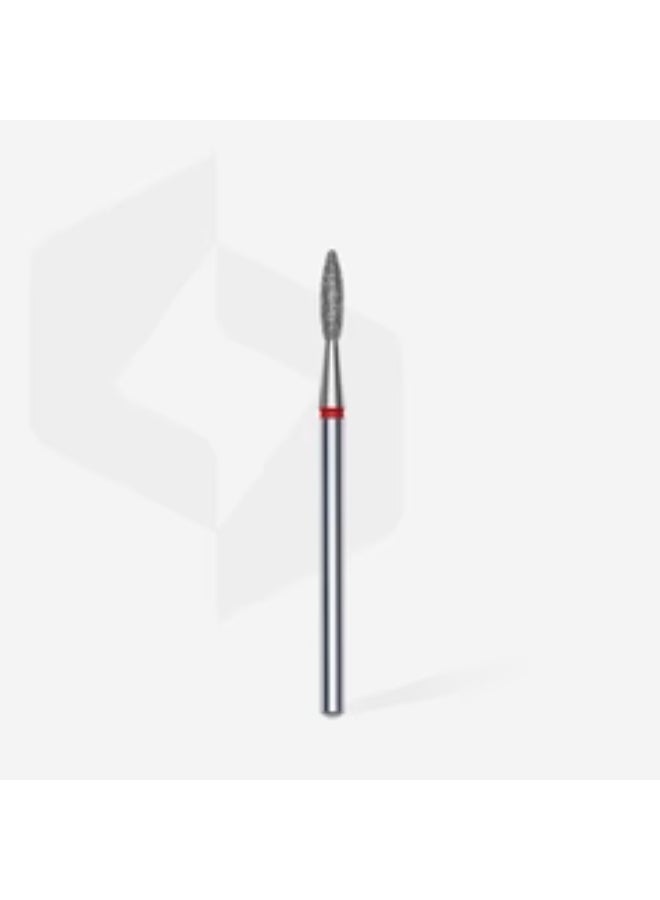STALEKS PRO Diamond nail drill bit flame red EXPERT head diameter 2,1 mm / working part 8 mm - Image 1