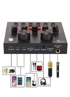 Generic Microphone,Live Sound Card & BM800 Suspension Microphone Kit Broadcasting Recording Condenser Microphone Set Intelligent Volume Audio Mixer Sound Card for Computer PC Live Sound  - Image 3