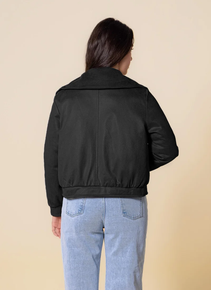 SHAPES DETAIL CROPPED JACKET