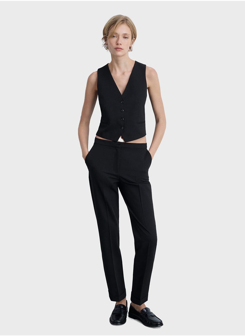 MANGO Suit With Buttons Waistcoat  - Image 4