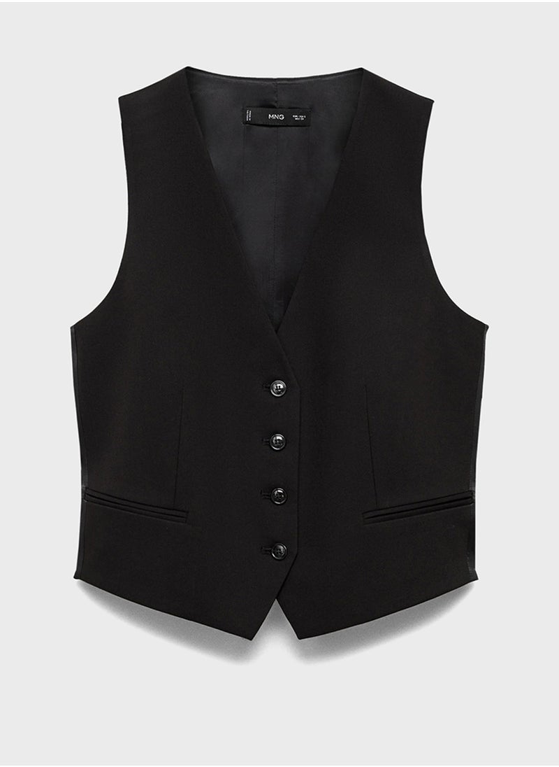 MANGO Suit With Buttons Waistcoat  - Image 5