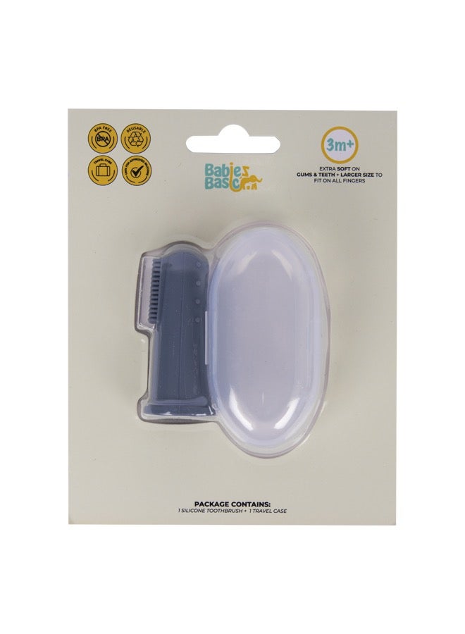 بابيز_بيسك فرشاة أسنان سيليكون للأطفال مع حقيبة سفر - Image 1
