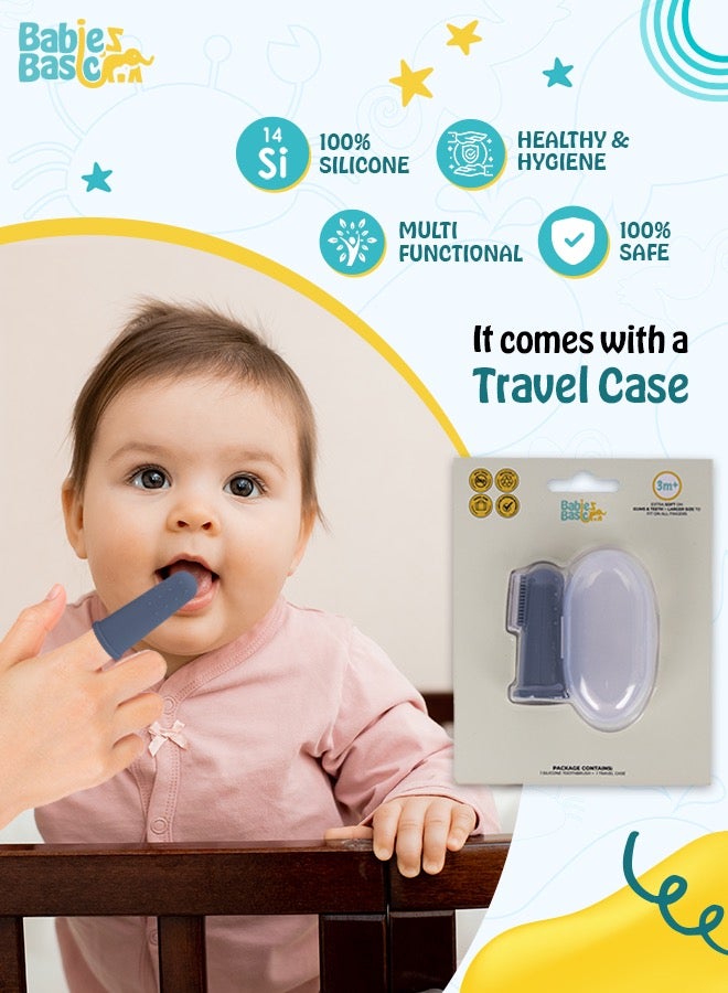 بابيز_بيسك فرشاة أسنان سيليكون للأطفال مع حقيبة سفر - Image 3