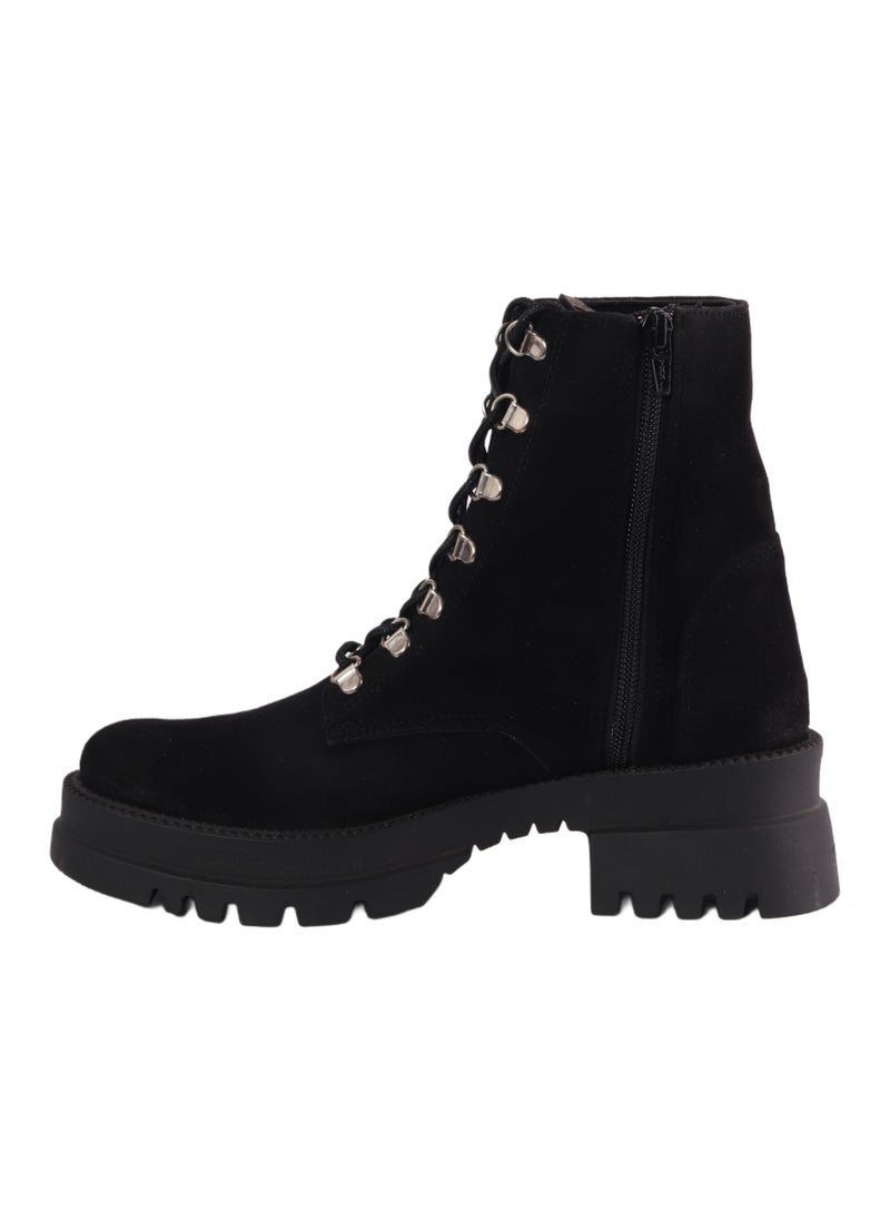 Mr.joe Suede Half Boot With Front Lace Up  - Image 3