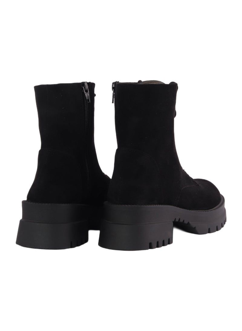 Mr.joe Suede Half Boot With Front Lace Up  - Image 4