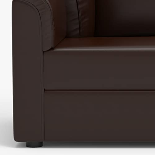 WESTIDO Burj Leatherette 1 Seater Sofa (Finish Color - Brown Leatherette | 1 Year Warranty - Image 5