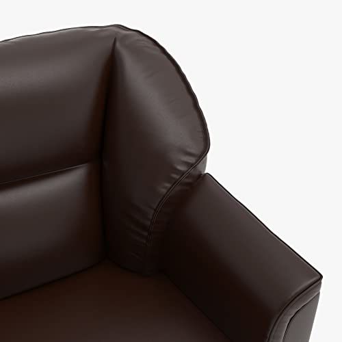 WESTIDO Burj Leatherette 1 Seater Sofa (Finish Color - Brown Leatherette | 1 Year Warranty - Image 4