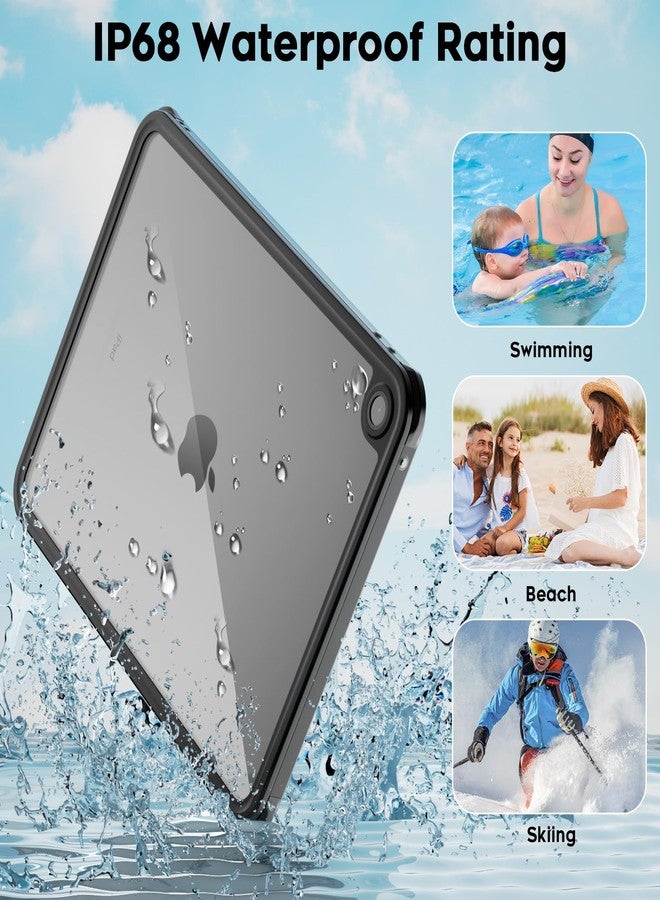 SUPFINE for iPad 10th Generation Case Waterproof, [Built-in Screen Protector][with Stand and Shoulder Strap] Full Body Rugged Shockproof Waterproof Cover for iPad 10th Gen 10.9-inch 2022, Black/Clear - Image 4
