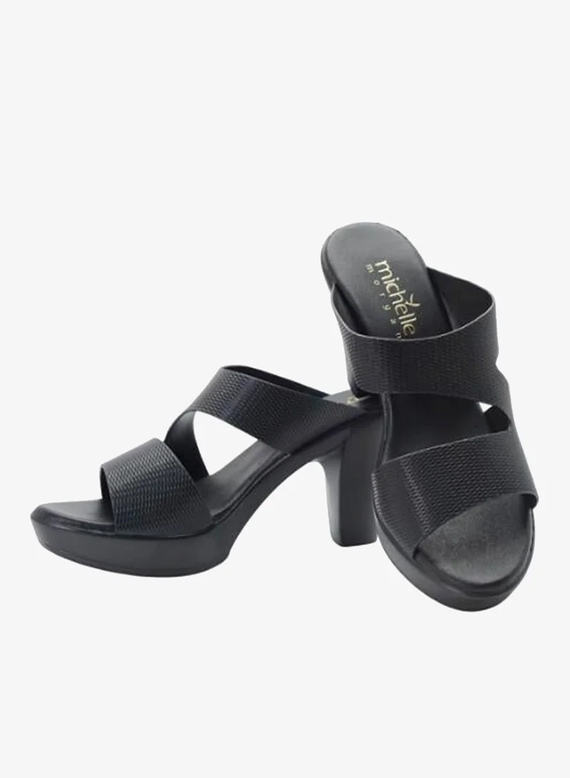 Michelle Morgan Black 092-3053 Michelle Morgan Ladies High Heel Sandals 514RL516 Black for Women | Best Price UAE