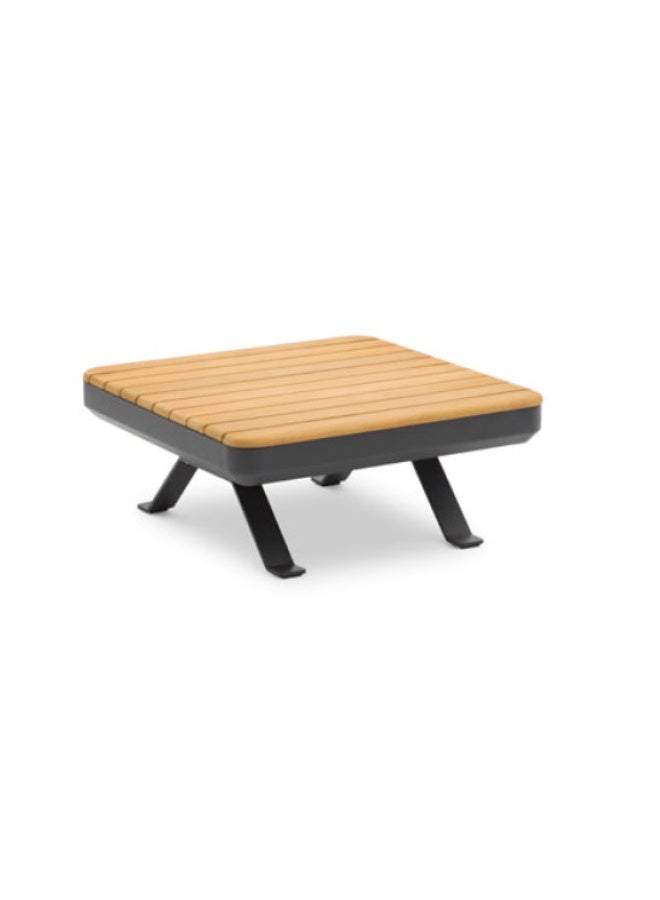 Lounge Ottoman Charcoal Frame with Teak Top