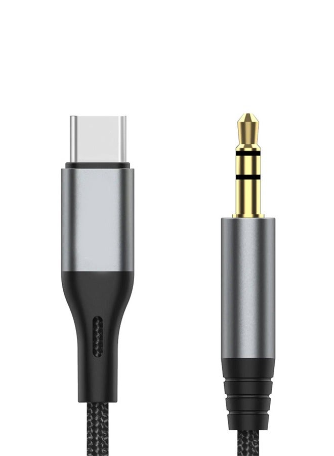 Modos C37T Premium Quality Cable 3.5mm Audio Cable, Type C 1000mm Black - Image 1