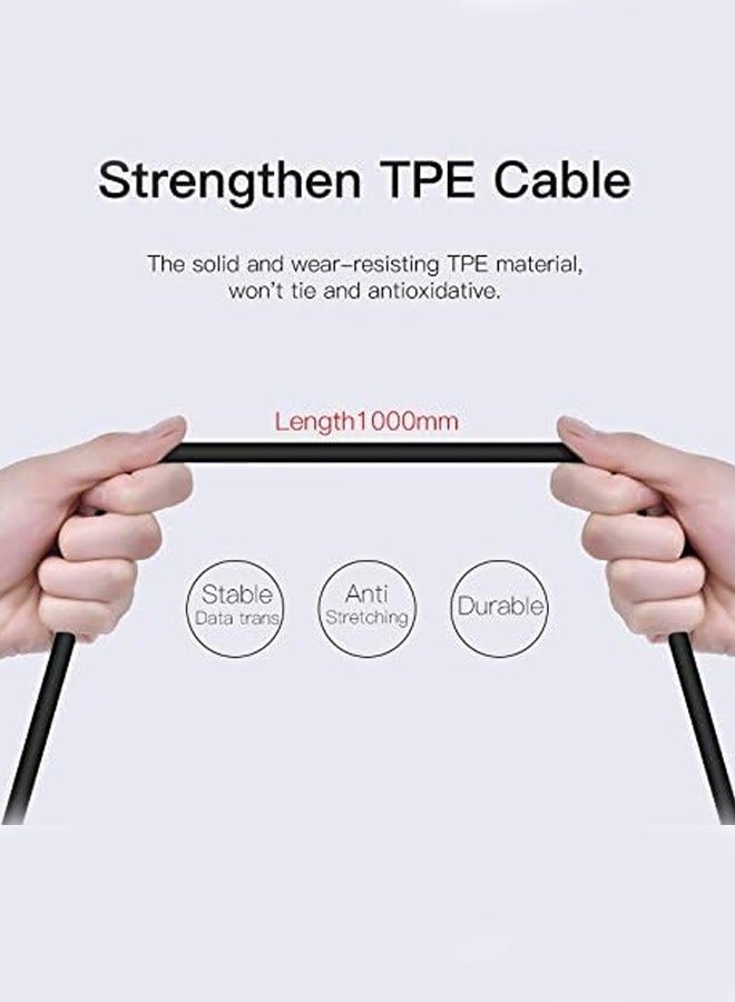 Modos C37T Premium Quality Cable 3.5mm Audio Cable, Type C 1000mm Black - Image 5