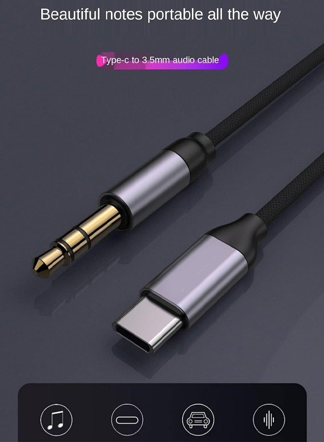 Modos C37T Premium Quality Cable 3.5mm Audio Cable, Type C 1000mm Black - Image 3