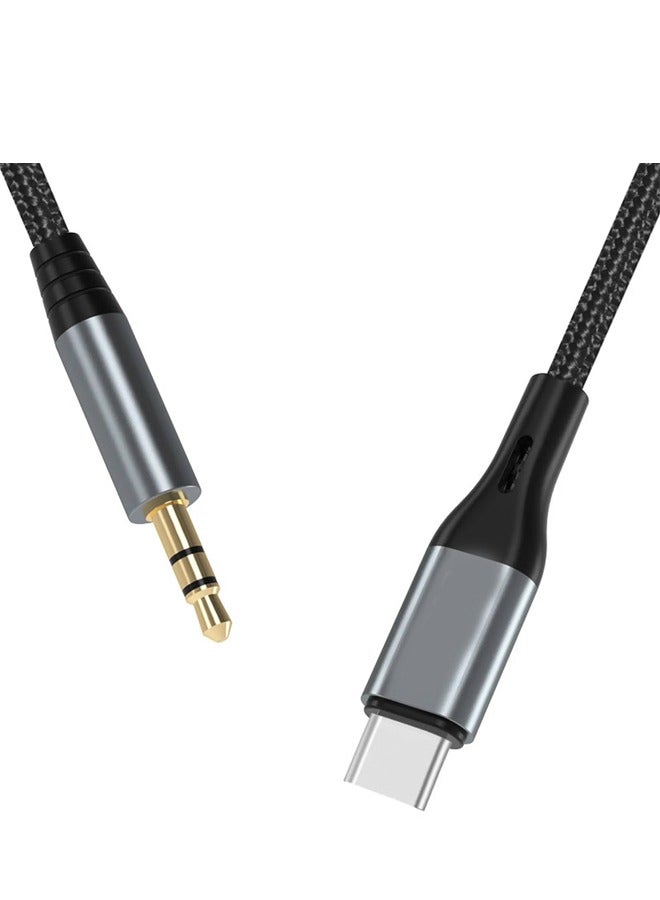 Modos C37T Premium Quality Cable 3.5mm Audio Cable, Type C 1000mm Black - Image 2
