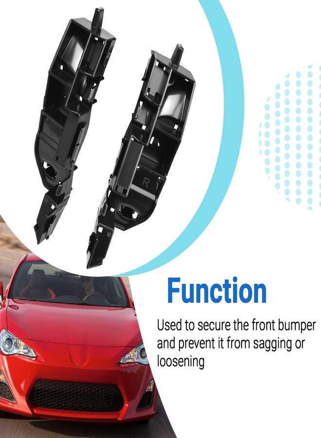 Automkt طقم دعامات جانبية للمصد الأمامي، مناسب لسيارات تويوتا جي تي 86 موديلات 2017-2020، وسيون إف آر إس إف آر إس موديلات 2013-2016، وسوبارو بي آر زد موديلات 2013-2020، رقم القطعة SU003-01498 وSU003-01499 - Image 4