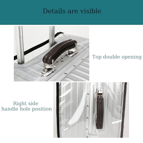 Wsstacxy 32 inch Luggage Cover Suitcase Protector Clear PVC Travel Luggage Covers Luggage Protector Suitcase Cover - Image 5